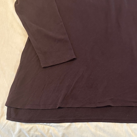 Eileen Fisher Cozy Brushed Terry Hug Raglan-Sleeve Top – XL – Plum - Picture 3 of 9